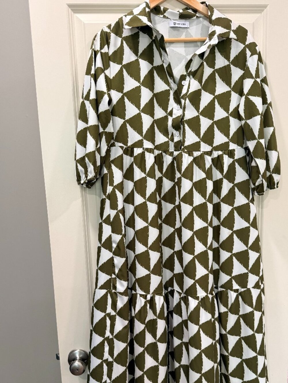 Geometric Print Maxi Dress